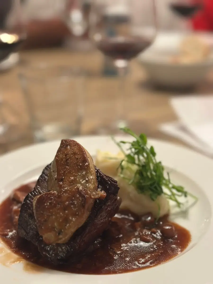Beef Rossini prepared by the private chef in a Méribel chalet