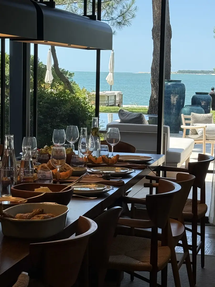 Lunch served in a Pyla-sur-Mer villa overlooking the bay