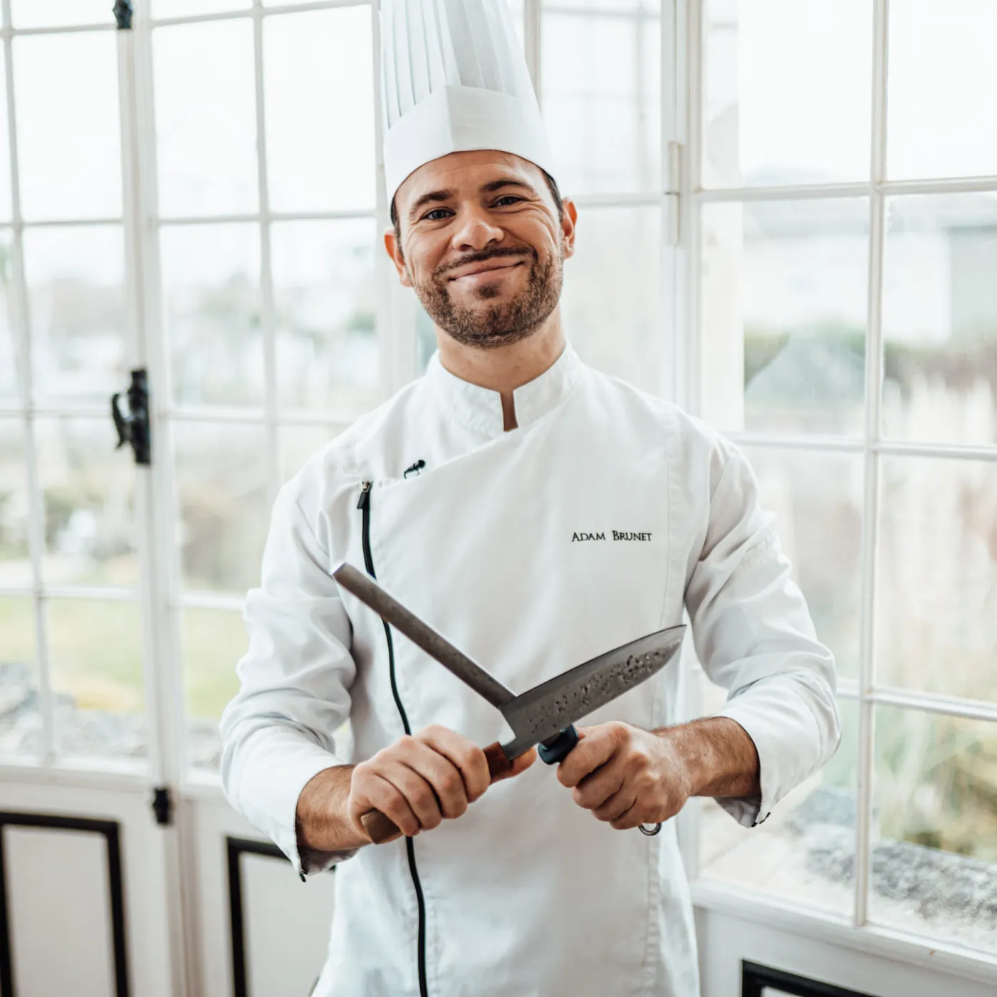 Adam Brunet, chef privé, en préparation