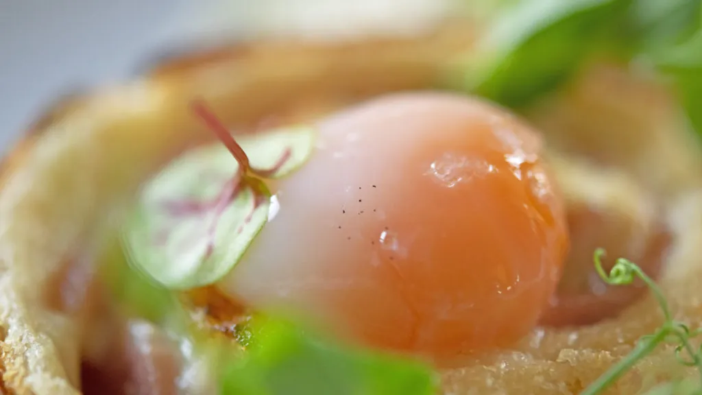 A refined bite plated by chef Adam Brunet